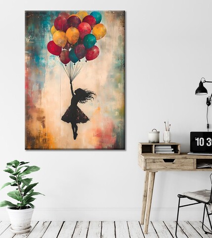 Tablou decorativ, WY455 (50 x 70), Canvas imprimat, Multicolor