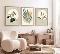 Set 3 tablouri decorative, Huhu116, Lemn masiv, Multicolor
