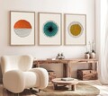 Set 3 tablouri decorative, Huhu12, Lemn masiv, Multicolor