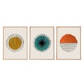 Set 3 tablouri decorative, Huhu12, Lemn masiv, Multicolor