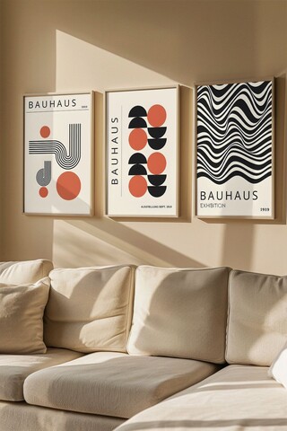 Set 3 tablouri decorative, Artvmodel26-Ahsap, MDF, Multicolor