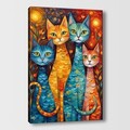 Tablou decorativ, KNV9988, Rama din lemn (grosime 3 cm), Multicolor