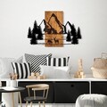 Decoratiune de perete, Natural Habitat, Dimensiuni: 57 x 88 cm, Nuc / Negru