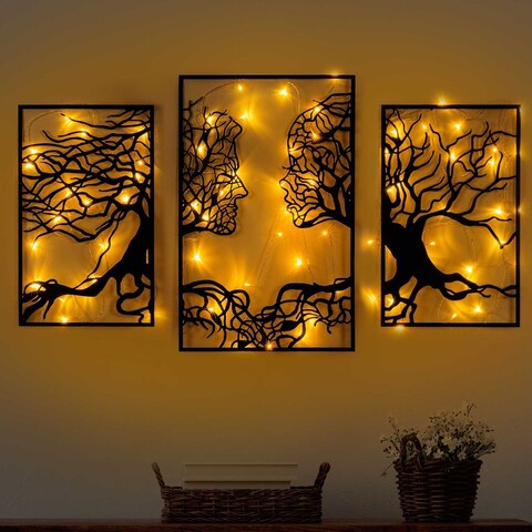 Decoratiune de perete, Tree Person 499, Dimensiuni: 71 x 116 cm, Negru