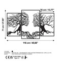Decoratiune de perete, Tree Person 499, Dimensiuni: 71 x 116 cm, Negru