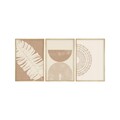Set 3 tablouri decorative, Huhu259, Lemn masiv, Multicolor