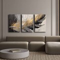 Set 3 tablouri decorative, 3P4570GSC-016, Lemn, Multicolor