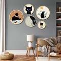 Tablou decorativ (5 Pieces), Iaht-07, Dimensiuni: 43,5 x 43,5 cm (1 bucată), Multicolor