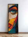 Tablou decorativ, EMR078, Lemn, Multicolor