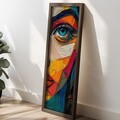 Tablou decorativ, EMR078, Lemn, Multicolor