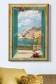 Tablou decorativ, Kanvas Tablo (50 x 70), Rama din lemn (grosime 3 cm), Multicolor