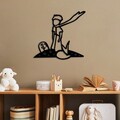 Decoratiune de perete, The Little Prince 3, Dimensiuni: 58 x 54 cm , Negru