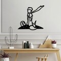 Decoratiune de perete, The Little Prince 3, Dimensiuni: 58 x 54 cm , Negru