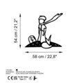 Decoratiune de perete, The Little Prince 3, Dimensiuni: 58 x 54 cm , Negru