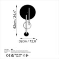 Ceas de perete, Full Empty, Dimensiuni: 62 x 32 cm, Negru
