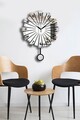 Ceas de perete decorativ, Vlnt111Gu, Diametru: 39 cm, Argintiu