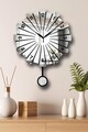 Ceas de perete decorativ, Vlnt111Gu, Diametru: 39 cm, Argintiu