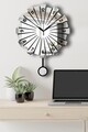 Ceas de perete decorativ, Vlnt111Gu, Diametru: 39 cm, Argintiu