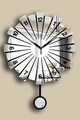 Ceas de perete decorativ, Vlnt111Gu, Diametru: 39 cm, Argintiu
