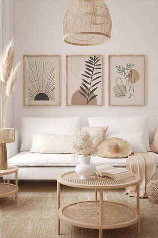 Set 3 tablouri decorative, 3Dartsohoset18, MDF, Multicolor