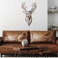 Decoratiune de perete, Rusty Deer 3, 70 x 42 cm, Maro antichizat
