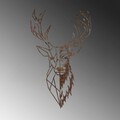 Decoratiune de perete, Rusty Deer 3, 70 x 42 cm, Maro antichizat