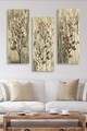Set 3 tablouri decorative, MDF0022, 20 x 50 cm, 3 piese, Multicolor
