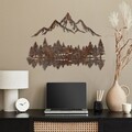 Decoratiune de perete, Rusty Landscape 2, Dimensiune: 51 x 70 cm, Maro antichizat