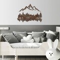 Decoratiune de perete, Rusty Landscape 2, Dimensiune: 51 x 70 cm, Maro antichizat
