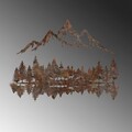 Decoratiune de perete, Rusty Landscape 2, Dimensiune: 51 x 70 cm, Maro antichizat