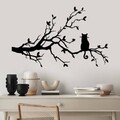 Decoratiune de perete, Cat 12, Dimensiune: 80 x 50 cm, Negru
