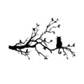 Decoratiune de perete, Cat 12, Dimensiune: 80 x 50 cm, Negru