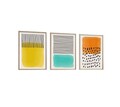 Set 3 tablouri decorative, Huhu136, Lemn masiv, Multicolor