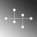 Cuier de perete, Dama-B, Grosime: 10 mm, Alb