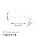 Cuier de perete, Dama-B, Grosime: 10 mm, Alb