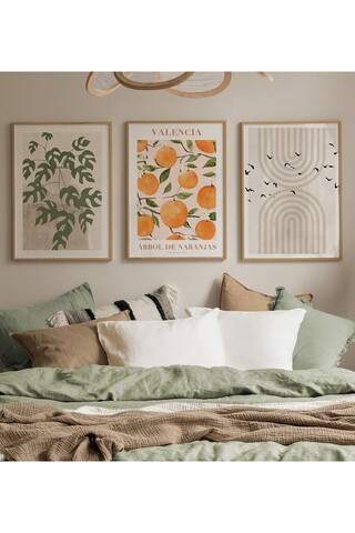 Set 3 tablouri decorative, Artcerceve2, MDF, Multicolor