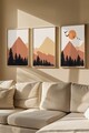 Set 3 tablouri decorative, Artvmodel28-Ahsap, MDF, Multicolor