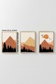 Set 3 tablouri decorative, Artvmodel28-Ahsap, MDF, Multicolor