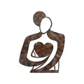 Decoratiune de perete, Rusty Hug, Dimensiune: 70 x 52 cm, Maro antichizat