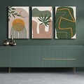 Set 3 tablouri decorative, 3P4570GSC-005, Lemn, Multicolor
