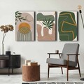 Set 3 tablouri decorative, 3P4570GSC-005, Lemn, Multicolor