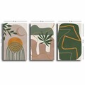 Set 3 tablouri decorative, 3P4570GSC-005, Lemn, Multicolor