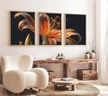 Set 3 tablouri decorative, Huhu221, Lemn masiv, Multicolor