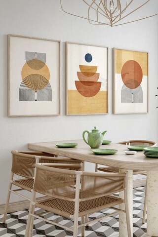 Set 3 tablouri decorative, 3Dartsohoset7, MDF, Multicolor
