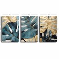 Set 3 tablouri decorative, 3P4570GSC-014, Lemn, Multicolor