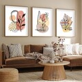 Set 3 tablouri decorative, Huhu226, Lemn masiv, Multicolor