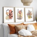 Set 3 tablouri decorative, Huhu226, Lemn masiv, Multicolor