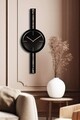 Ceas de perete decorativ, Vlnt103Syhsyh, ø30 cm, Negru