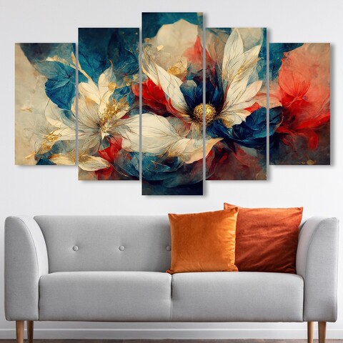Set 5 tablouri decorative, 5MDF4598_60100 (100 x 60), 3 mm, Multicolor