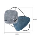 Ceas de perete, Brazil, Diametru: 58 cm, Albastru gri